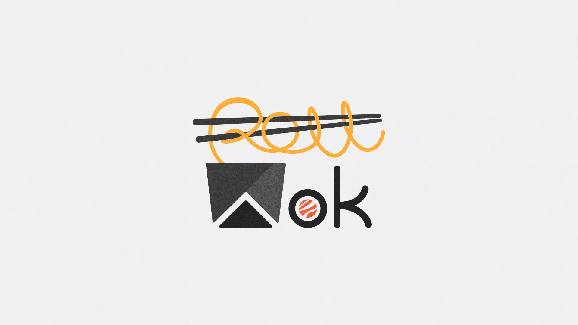 Разработка логотипа суши-бара «Roll Wok Club» в Комсомольске